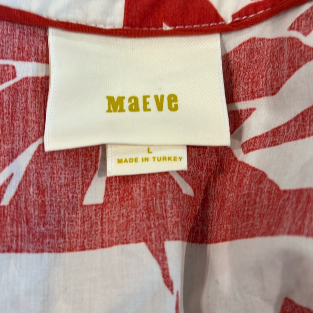 Maeve Anthropologie Printed Cotton Back Tie Dress - Picture 3 of 4